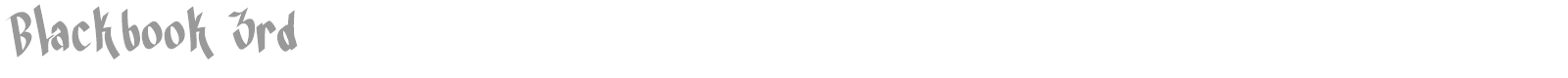 Blackbook font preview